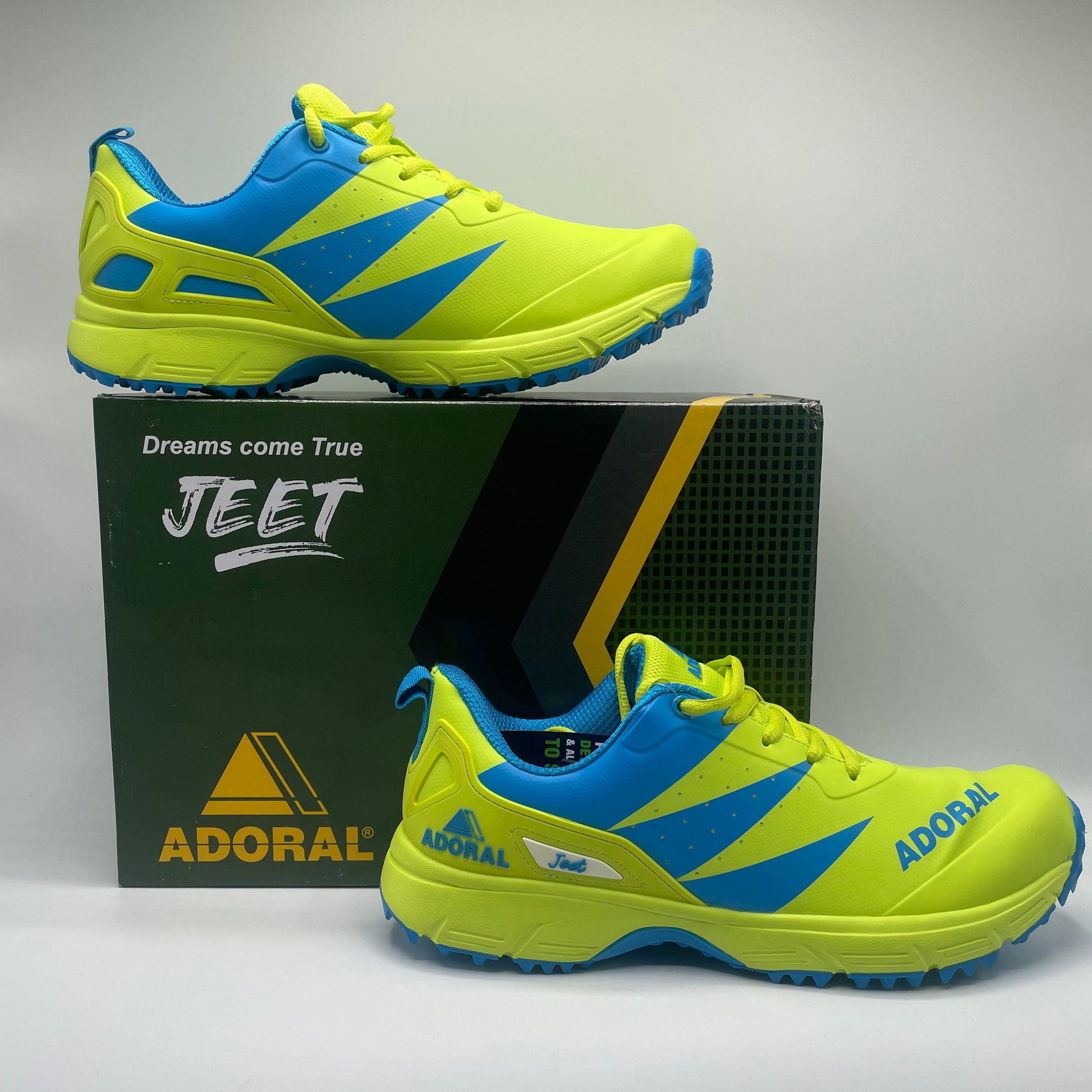 Adoral Jeet Cricket Grippers - adoral jeet shoes - adoral jeet green