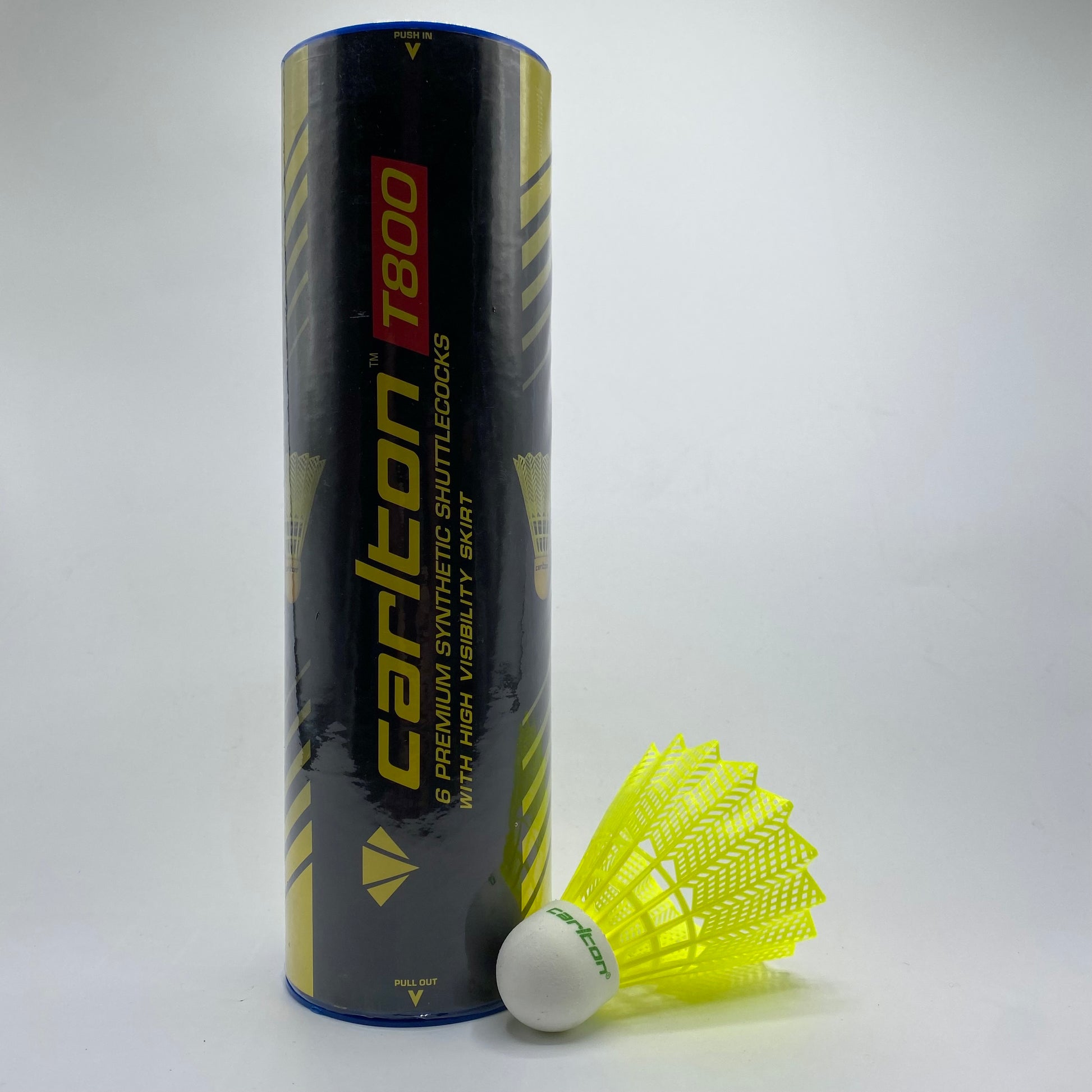 Carlton T800 Badminton Nylon Shuttle- Badminton Shuttle - Nylon -Shuttle - Yellow Shuttle