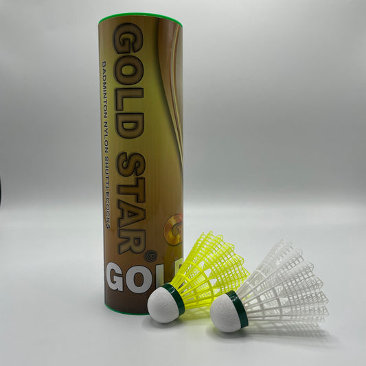 Goldstar Gold Badminton Nylon Shuttle- Badminton Shuttle - Nylon -Shuttle - Yellow Shuttle