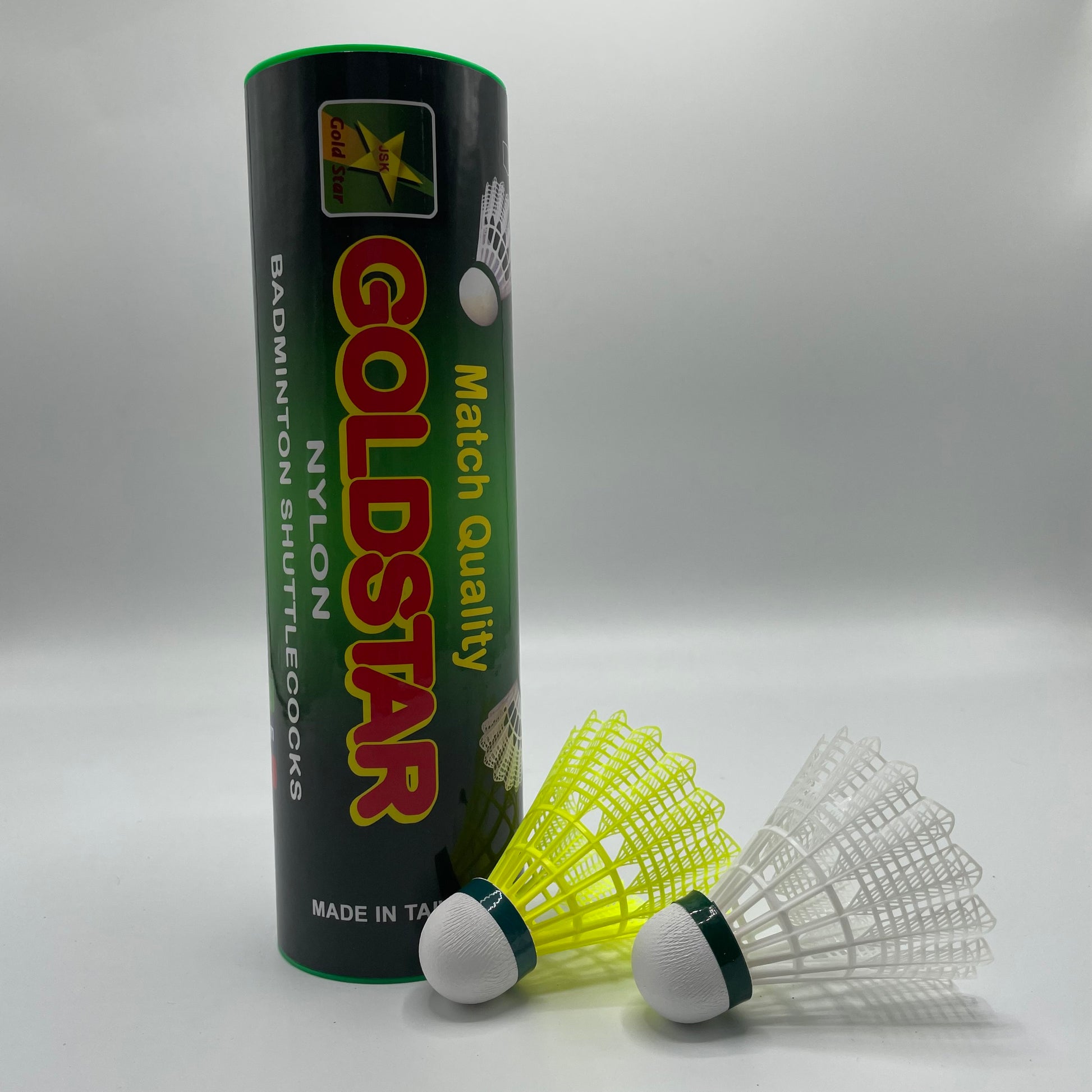 Goldstar Match Quality Badminton Nylon Shuttle- Badminton Shuttle - Nylon -Shuttle - Yellow Shuttle