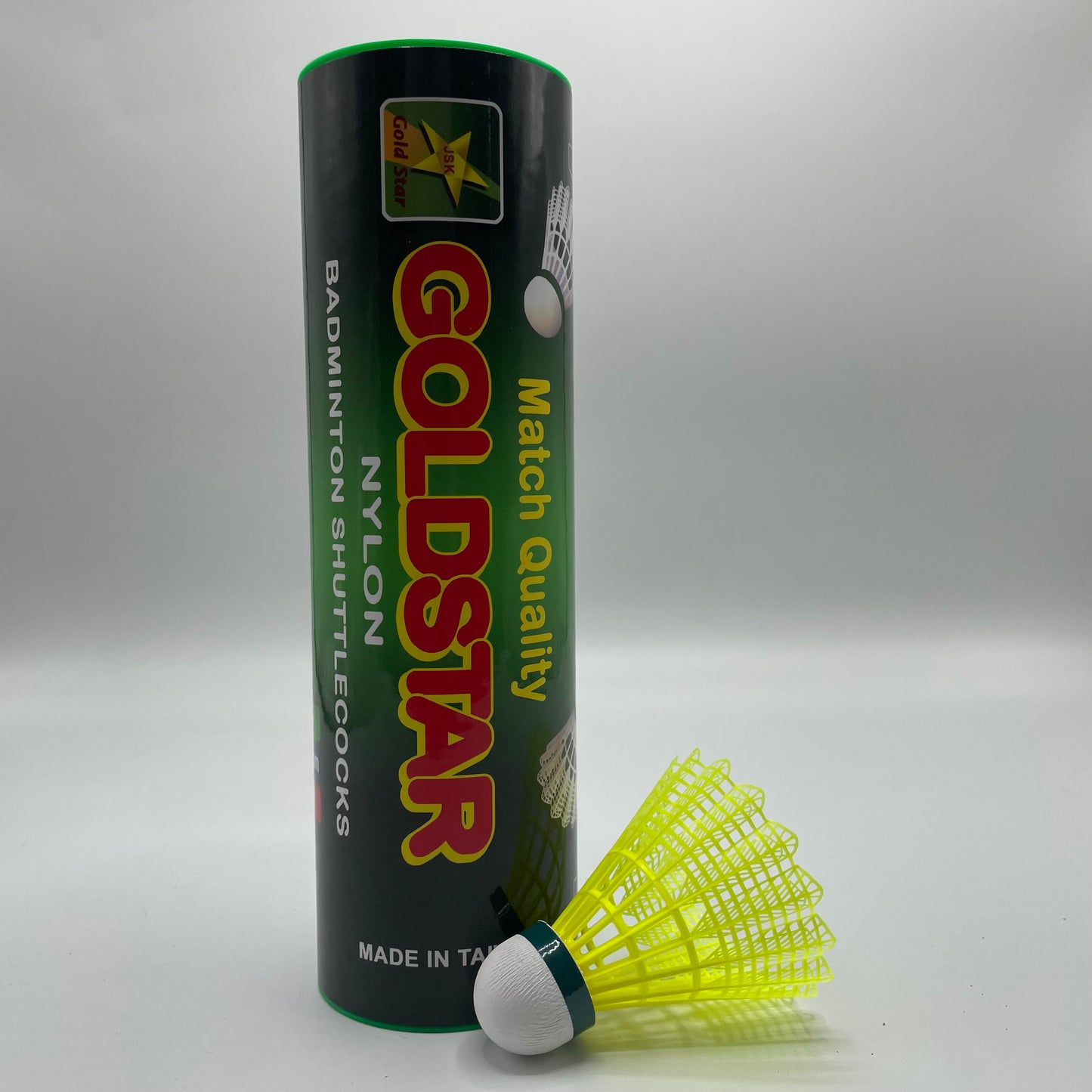 Goldstar Match Quality Badminton Nylon Shuttle- Badminton Shuttle - Nylon -Shuttle - Yellow Shuttle