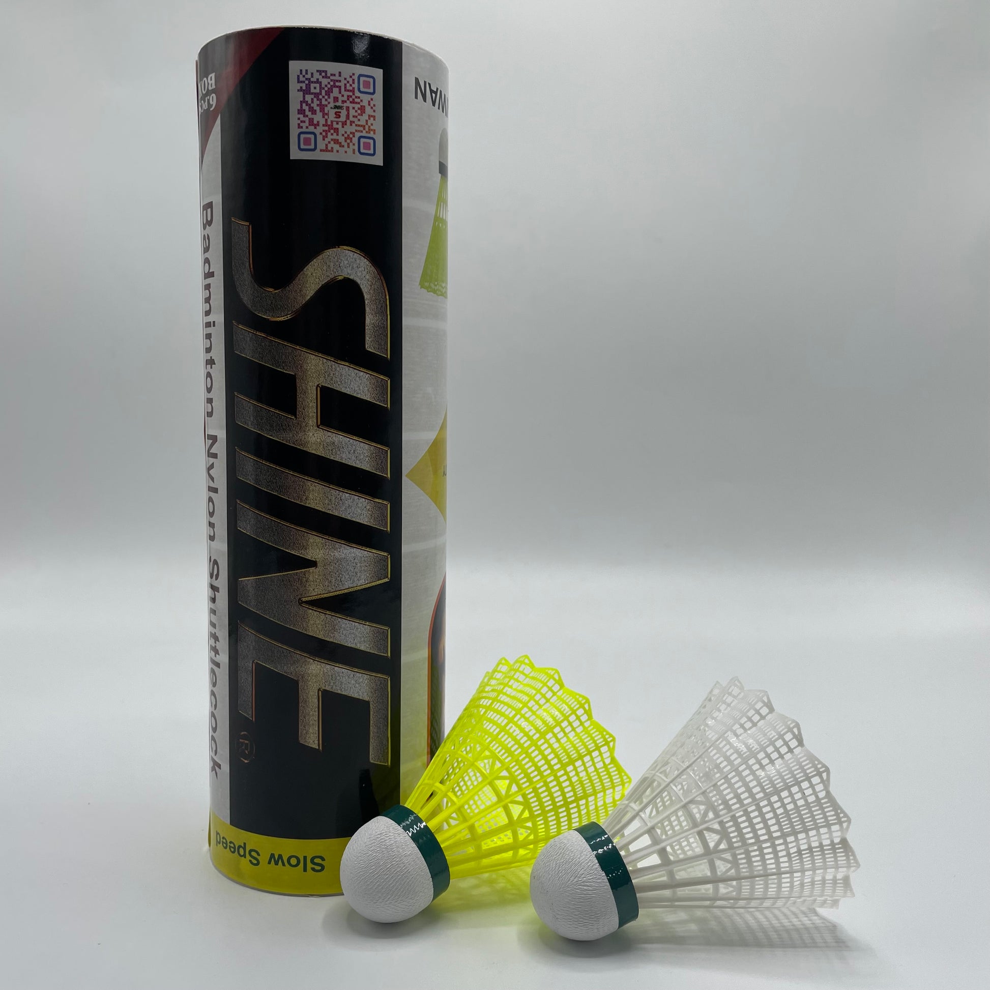 Shine Badminton Nylon Shuttle- Badminton Shuttle - Nylon -Shuttle - Yellow Shuttle